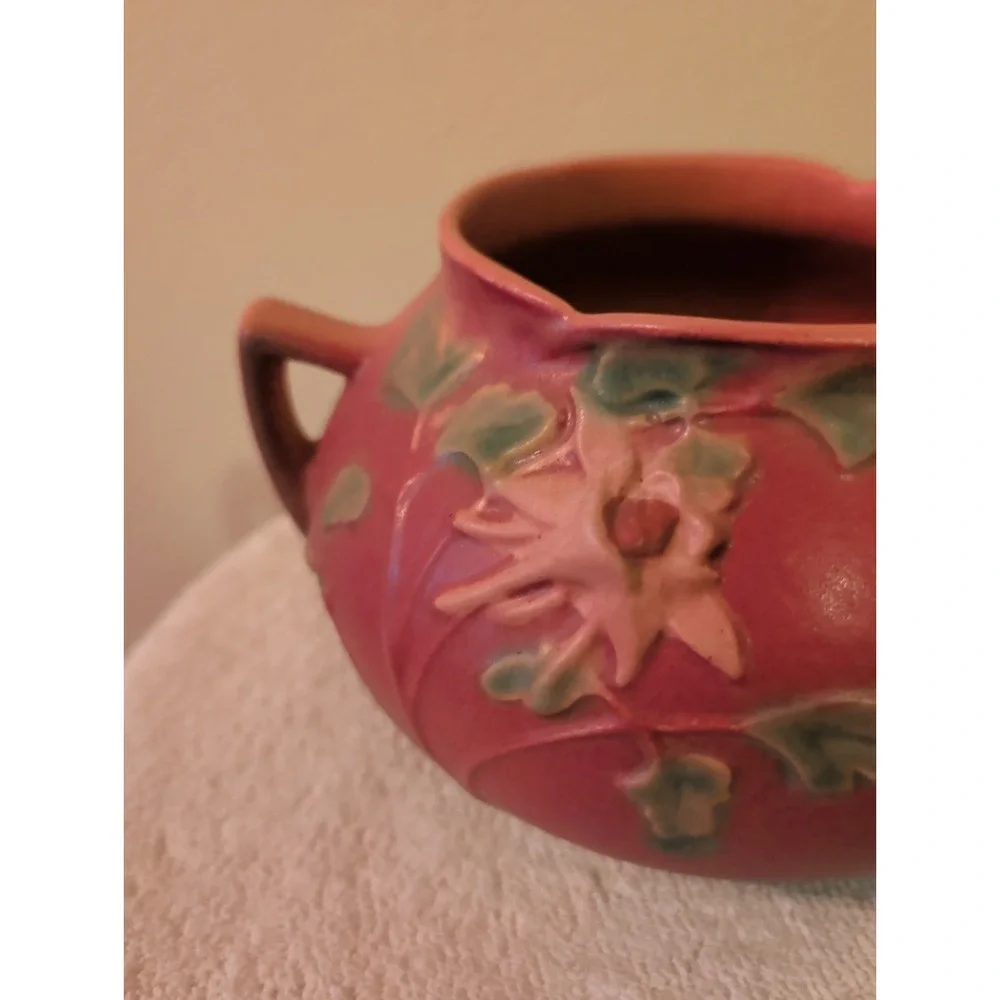 Vintage 1941 Roseville Pottery Tan/Orange Planter Vase Pot #399-4